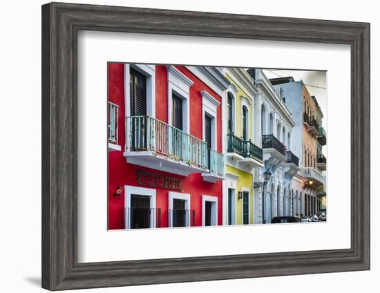 Old San Juan Street Charm II-George Oze-Framed Photographic Print