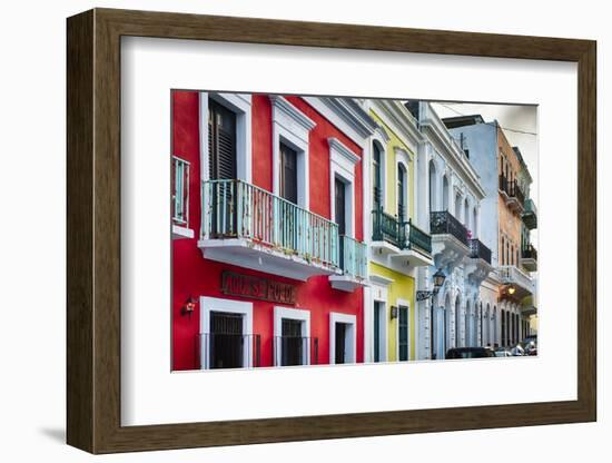 Old San Juan Street Charm II-George Oze-Framed Photographic Print