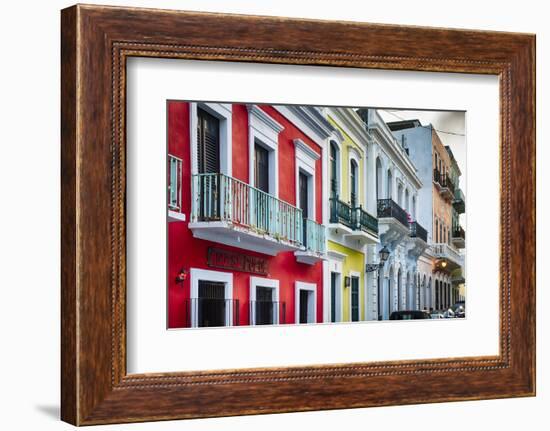 Old San Juan Street Charm II-George Oze-Framed Photographic Print