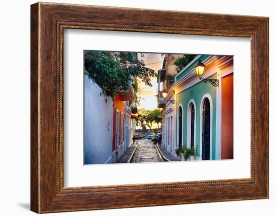 Old San Juan Sunset Glow-George Oze-Framed Photographic Print