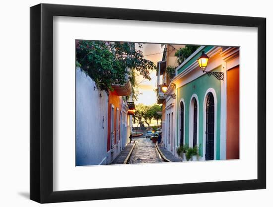 Old San Juan Sunset Glow-George Oze-Framed Photographic Print