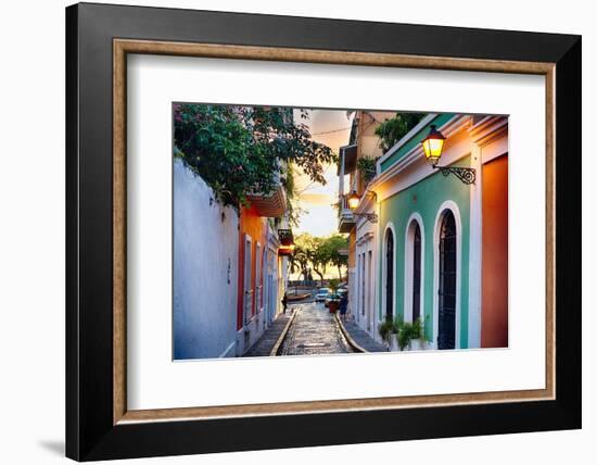 Old San Juan Sunset Glow-George Oze-Framed Photographic Print