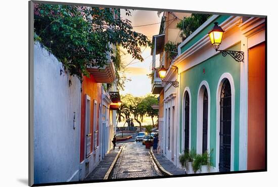 Old San Juan Sunset Glow-George Oze-Mounted Photographic Print