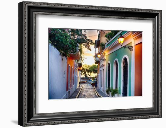 Old San Juan Sunset Glow-George Oze-Framed Photographic Print