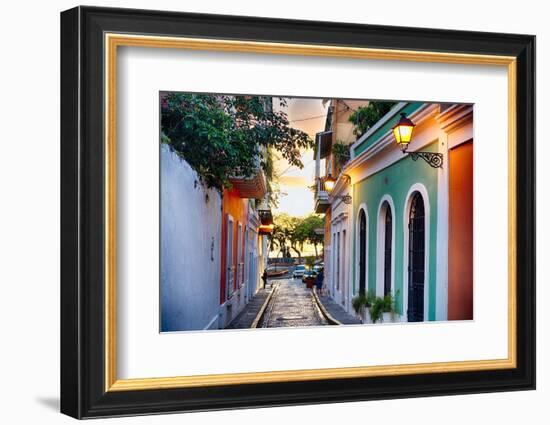 Old San Juan Sunset Glow-George Oze-Framed Photographic Print