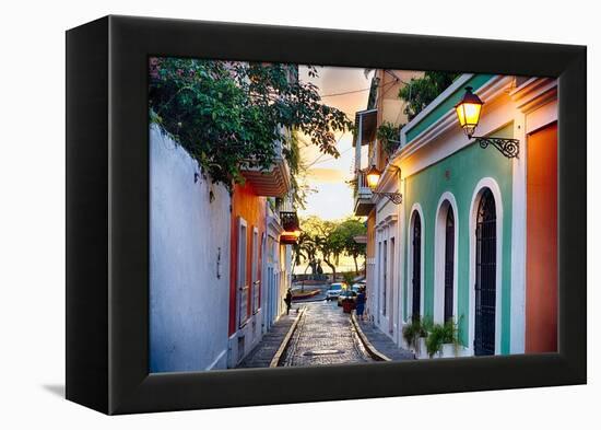 Old San Juan Sunset Glow-George Oze-Framed Premier Image Canvas