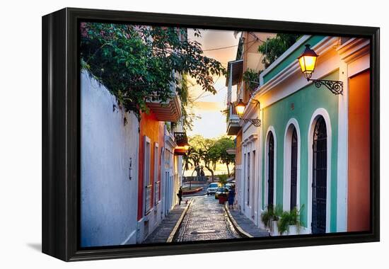 Old San Juan Sunset Glow-George Oze-Framed Premier Image Canvas
