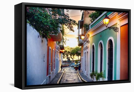 Old San Juan Sunset Glow-George Oze-Framed Premier Image Canvas