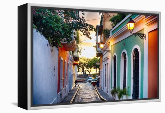 Old San Juan Sunset Glow-George Oze-Framed Premier Image Canvas