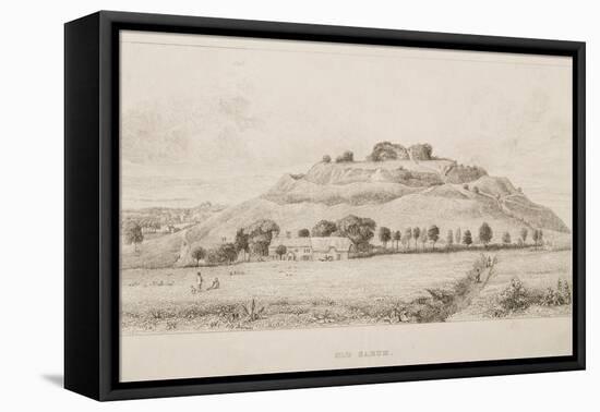 Old Sarum Castle, 1834-J. Fisher-Framed Premier Image Canvas