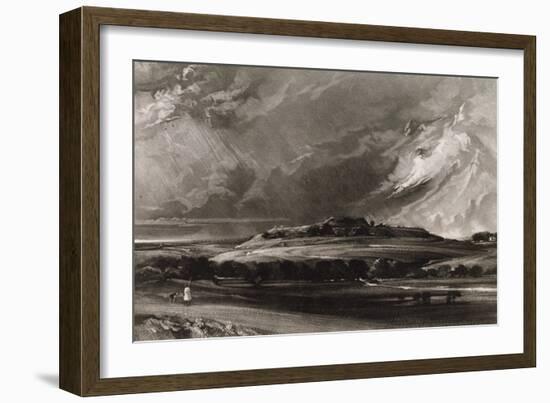 Old Sarum, Engraved by David Lucas (1802-81) C.1829 (Mezzotint)-John Constable-Framed Giclee Print