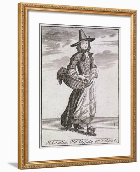 Old Sattin, Old Taffaty or Velvet, Cries of London-Marcellus Laroon-Framed Giclee Print