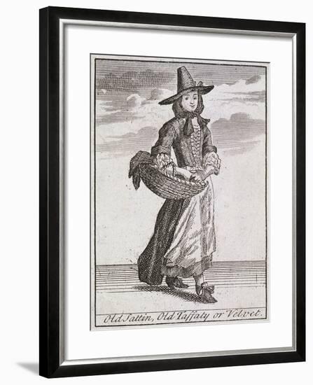 Old Sattin, Old Taffaty or Velvet, Cries of London-Marcellus Laroon-Framed Giclee Print