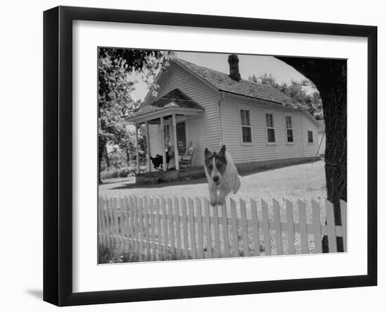 Old School House Now Inhabited by House Painter Charlie Harris-Walter Sanders-Framed Photographic Print