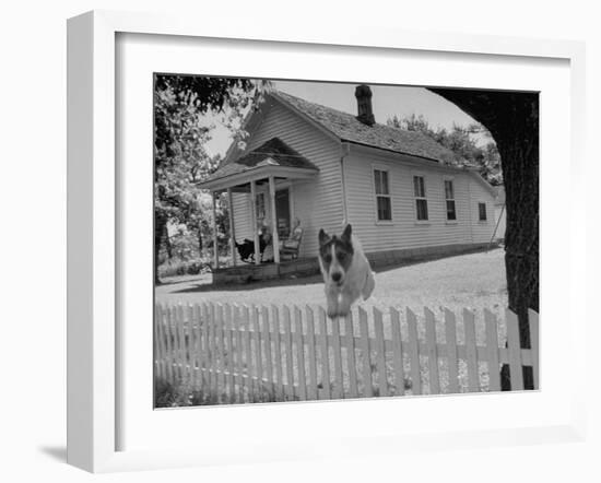 Old School House Now Inhabited by House Painter Charlie Harris-Walter Sanders-Framed Photographic Print