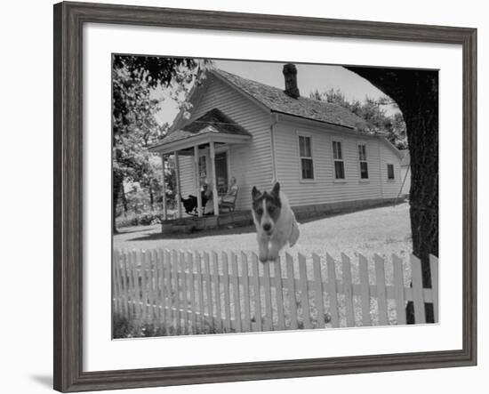 Old School House Now Inhabited by House Painter Charlie Harris-Walter Sanders-Framed Photographic Print