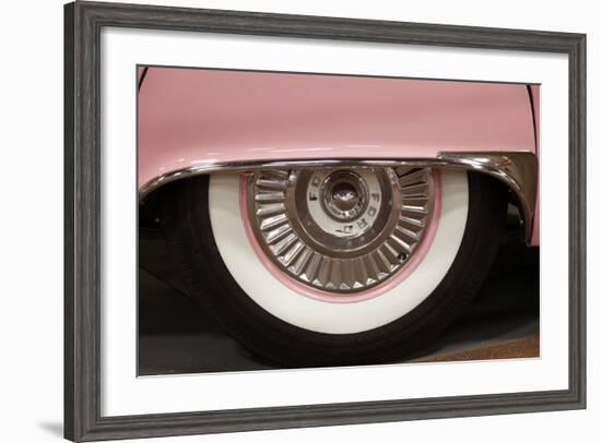 Old School White Tire on a Pink Car, Endee, New Mexico-Julien McRoberts-Framed Photographic Print