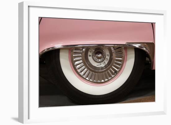 Old School White Tire on a Pink Car, Endee, New Mexico-Julien McRoberts-Framed Photographic Print