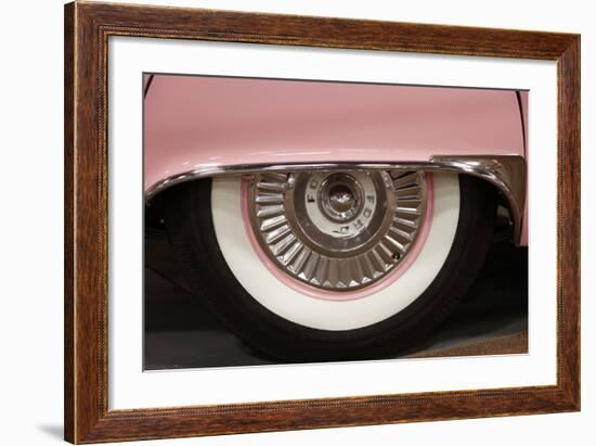 Old School White Tire on a Pink Car, Endee, New Mexico-Julien McRoberts-Framed Photographic Print