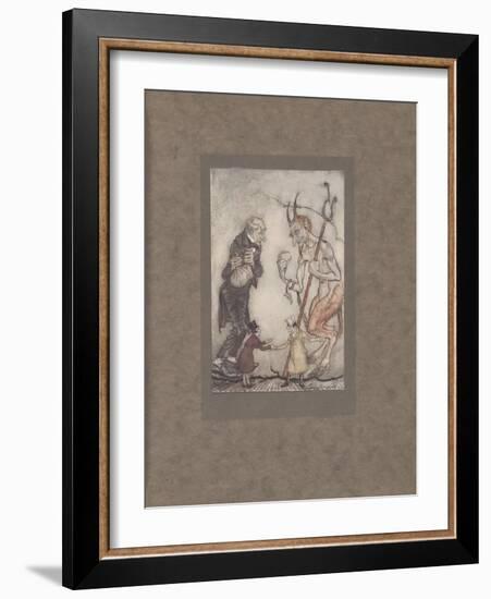 'Old Scratch Has Got His Own at Last, Hey?', 1915-Arthur Rackham-Framed Giclee Print