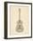 Old Sheet Music Acoustic Guitar-Michael Tompsett-Framed Art Print