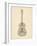 Old Sheet Music Acoustic Guitar-Michael Tompsett-Framed Art Print