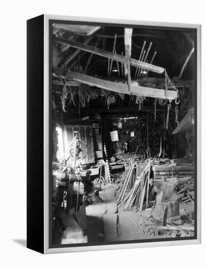 Old Smithy Interior-null-Framed Premier Image Canvas