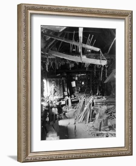 Old Smithy Interior-null-Framed Photographic Print