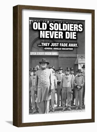 Old Soldiers Never Die-Wilbur Pierce-Framed Art Print