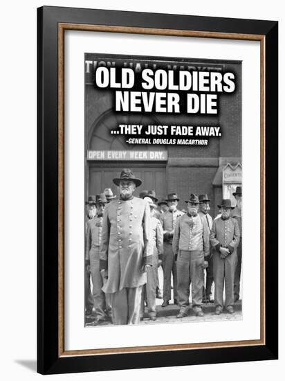 Old Soldiers Never Die-Wilbur Pierce-Framed Art Print