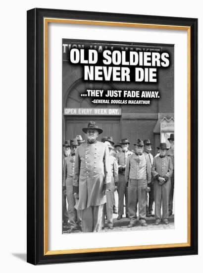 Old Soldiers Never Die-Wilbur Pierce-Framed Art Print