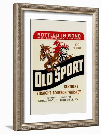 Old Sport Kentucky Straight Bourbon Whiskey-null-Framed Art Print