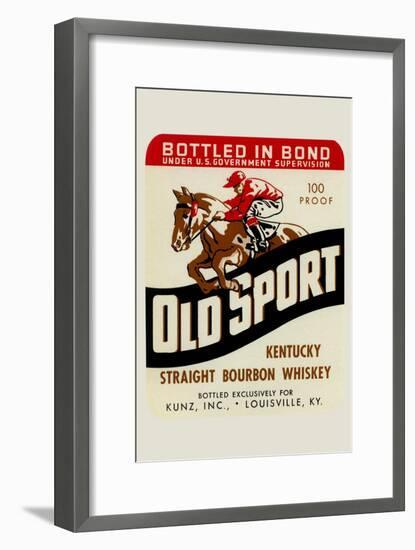Old Sport Kentucky Straight Bourbon Whiskey-null-Framed Art Print