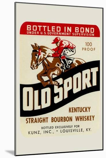 Old Sport Kentucky Straight Bourbon Whiskey-null-Mounted Art Print