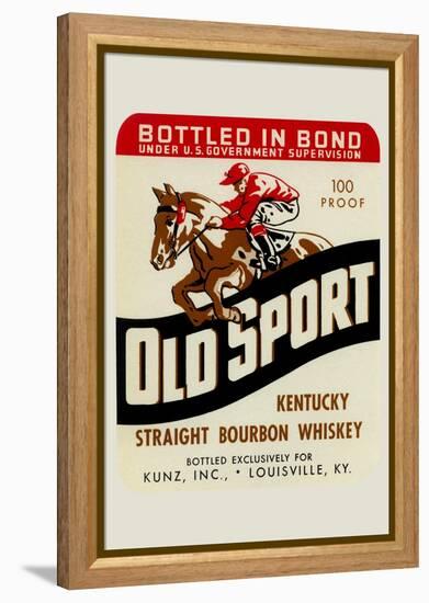 Old Sport Kentucky Straight Bourbon Whiskey-null-Framed Stretched Canvas