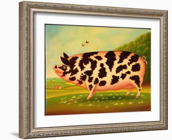 Old Spot Pig, 1998-Frances Broomfield-Framed Giclee Print