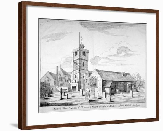 Old St Leonard's Church, Shoreditch, London, 1735-Bernard Lens-Framed Giclee Print