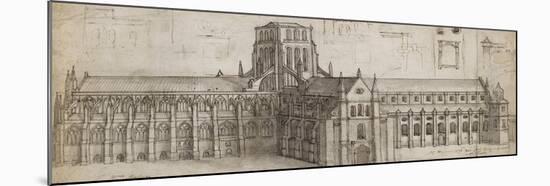 Old St Paul's Cathedral from the North-East (Pen and Brown Ink and Grey Wash over Graphite-Wenceslaus Hollar-Mounted Giclee Print