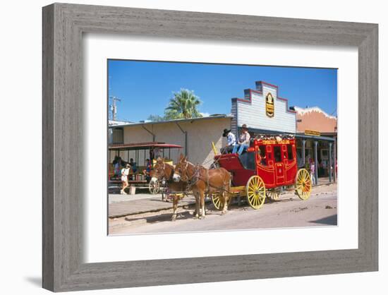 Old stagecoach at the western town Tombstone, Arizona, USA-null-Framed Art Print