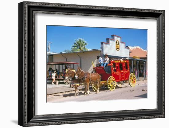 Old stagecoach at the western town Tombstone, Arizona, USA-null-Framed Art Print