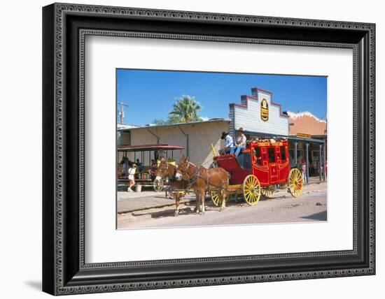 Old stagecoach at the western town Tombstone, Arizona, USA-null-Framed Art Print