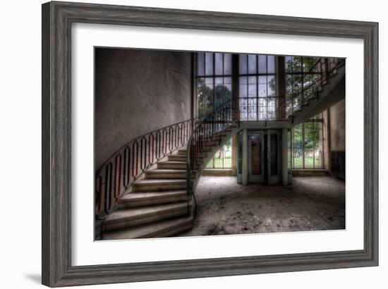 Old Stairway in Abandoned Building-Nathan Wright-Framed Photographic Print