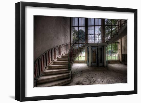 Old Stairway in Abandoned Building-Nathan Wright-Framed Photographic Print