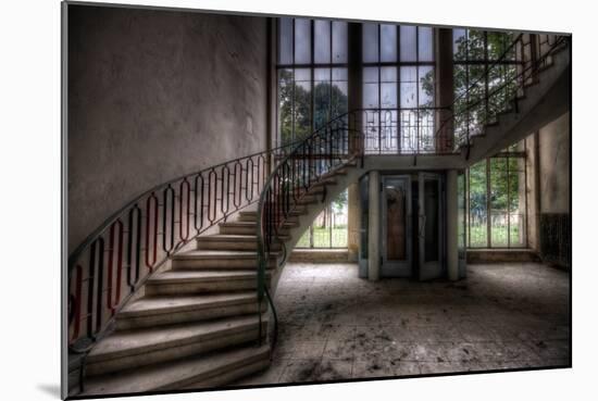Old Stairway in Abandoned Building-Nathan Wright-Mounted Photographic Print