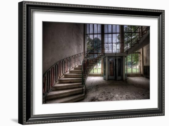 Old Stairway in Abandoned Building-Nathan Wright-Framed Photographic Print