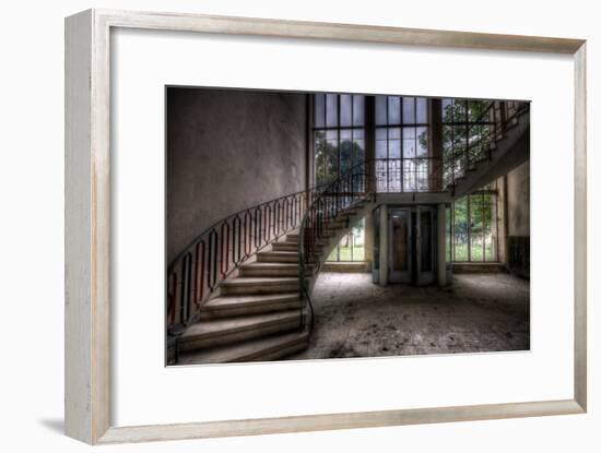 Old Stairway in Abandoned Building-Nathan Wright-Framed Photographic Print