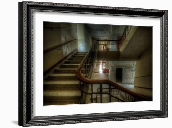 Old Stairway in Abandoned Building-Nathan Wright-Framed Photographic Print