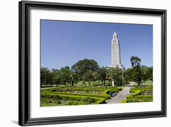 Old State Capitol Building, 34-Story 'New' Building, Baton Rouge, Louisiana, USA-Cindy Miller Hopkins-Framed Photographic Print