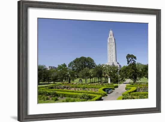 Old State Capitol Building, 34-Story 'New' Building, Baton Rouge, Louisiana, USA-Cindy Miller Hopkins-Framed Photographic Print