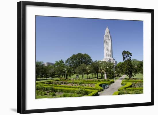 Old State Capitol Building, 34-Story 'New' Building, Baton Rouge, Louisiana, USA-Cindy Miller Hopkins-Framed Photographic Print